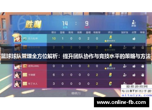 篮球球队管理全方位解析：提升团队协作与竞技水平的策略与方法